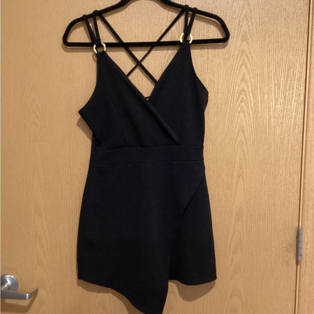 Almost Famous Black Asymmetrical Dress